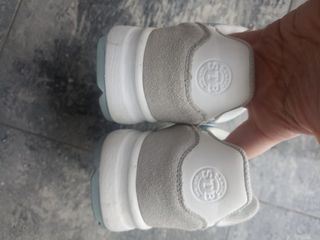 Zapatillas Munich Piel Gris y Verde