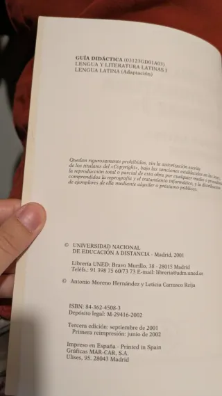 Lengua y Literatura Latinas I (UNED)