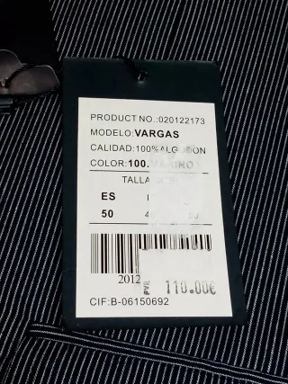 Blazer hombre rayas Talla 50 con etiqueta