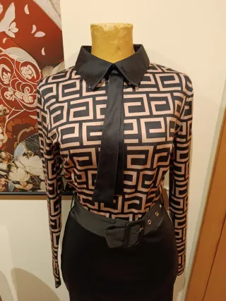 Vestido vintage estampado geométrico