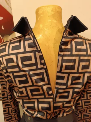 Vestido vintage estampado geométrico