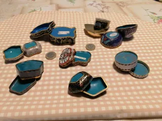 Lote 8 cajitas cloisonné animales