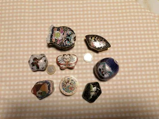 Lote 8 cajitas cloisonné animales