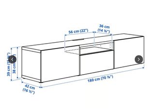 Mueble TV BESTÅ IKEA Efecto Roble Tinte Blanco