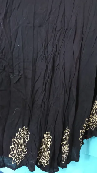 Vestido hindú negro y rojo talla única