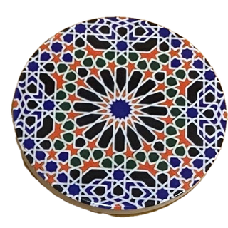 6 Posavasos Cerámica y Corcho de Estilo Marroquí