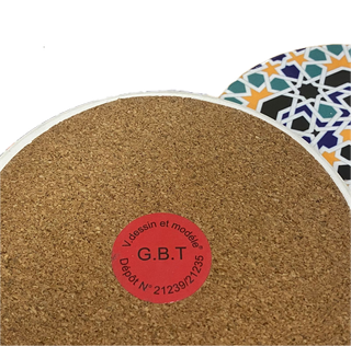 6 Posavasos Cerámica y Corcho de Estilo Marroquí