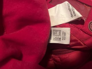 Mono de esquí para niña rojo/rosa