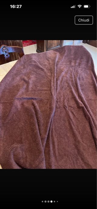 Asciugamano in cotone beige e marrone