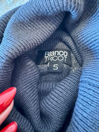 Jersey Blanco cuello alto murciélago talla S