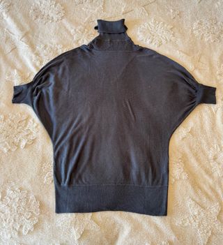 Jersey Blanco cuello alto murciélago talla S