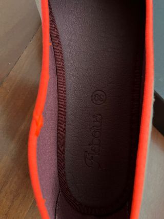 Flabelus Beige Lino Talla 39 Ribete Flúor