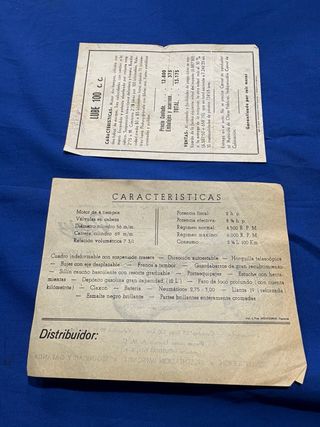 2 Folletos Antiguos Lube y Rieju