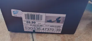 Sandalias Zendra tacón ancho mujer azul/plata