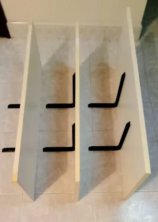 Perchero y Estantes Madera y Metal