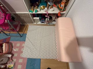 Sofá Cama Futón Vertbaudet Gris y Rosa