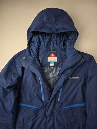 Columbia Omni Tech Blue Hooded Jacket Waterproof