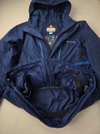 Columbia Omni Tech Blue Hooded Jacket Waterproof