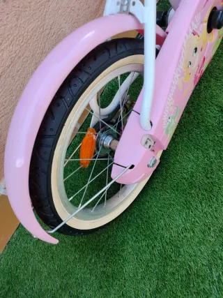 Bicicleta niña 16 rosa y blanca