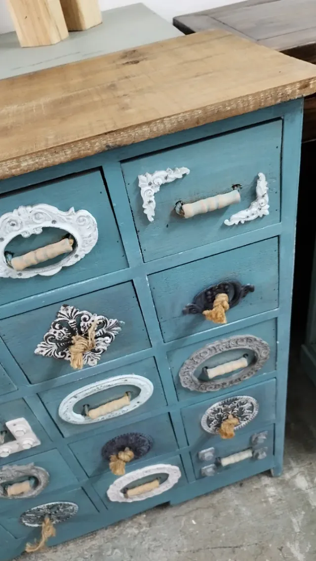 Aparador Cajonera Madera Azul