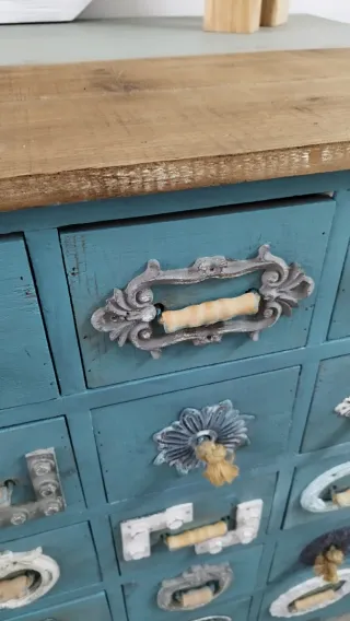 Aparador Cajonera Madera Azul