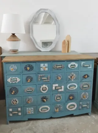 Aparador Cajonera Madera Azul