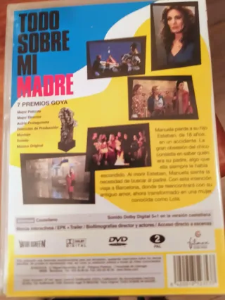 DVD original Todo Sobre Mi Madre Almodóvar