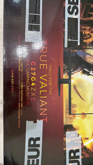 Monitor AOC Curvo Negro Pantalla rota.