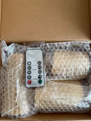 Set 3 Candele LED Vetro con Telecomando