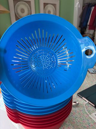 11 Coladores Azul y Rojo