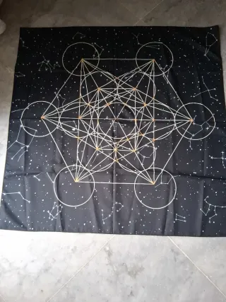 Tapiz Constelaciones Negro y Dorado