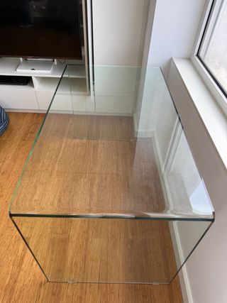 Tavolo da scrivania in vetro temperato 125x70