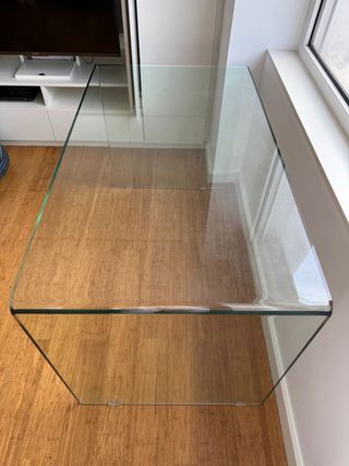Tavolo da scrivania in vetro temperato 125x70