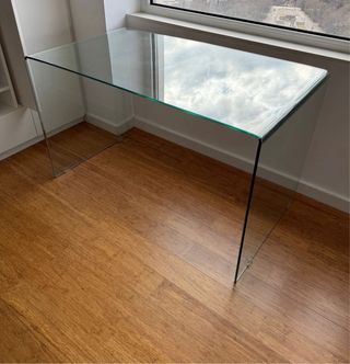 Tavolo da scrivania in vetro temperato 125x70