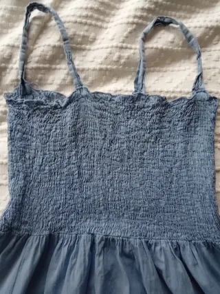 Vestido Verano Algodón Azul