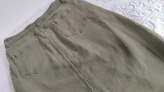 Falda vaquera kaki talla XXXL