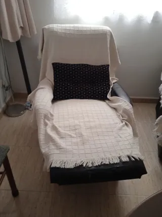2 Sillones Reclinables de Piel Negros, 100€ los 2