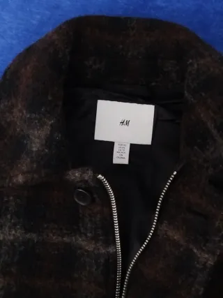 Giubbino uomo quadri nero e marrone