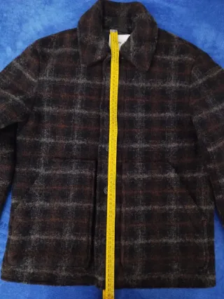 Giubbino uomo quadri nero e marrone