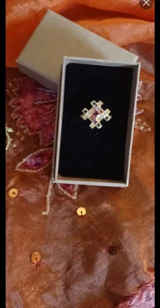 Anello placatto oro 18k  regolabile