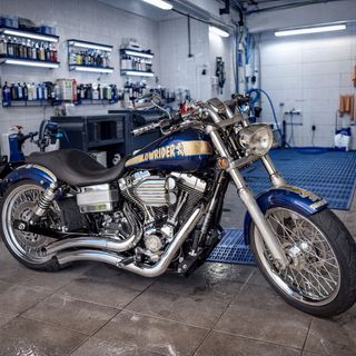 Harley Davidson Low Rider Azul/Dorado