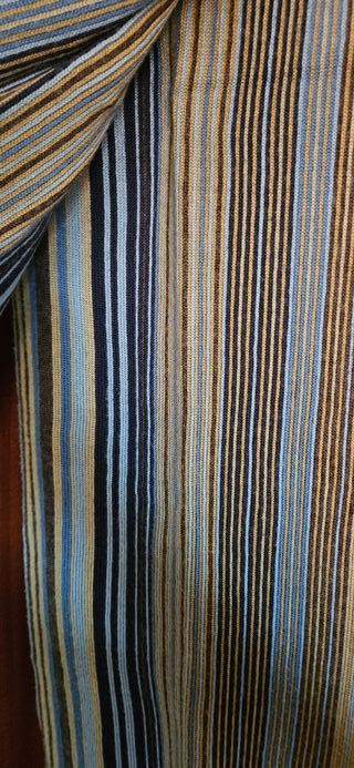 Bufanda GAIRY rayas azul y marrón