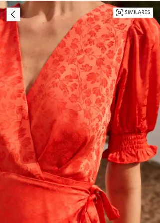 Vestido flores coral Polin et Moi