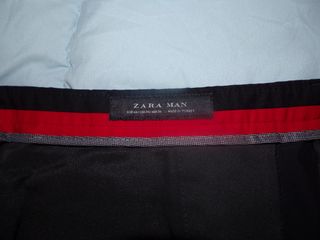 Pantalón de traje negro hombre