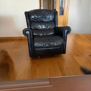 Sillón de piel negro
