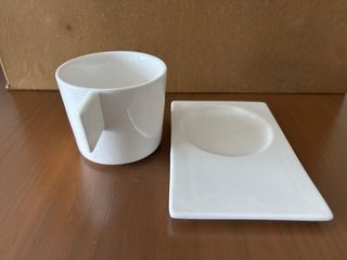 Tazas y platos de café, juego de 6 unidades.