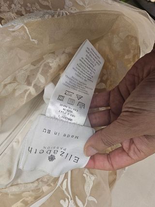 Vestido de Novia Beige/Blanco