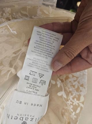 Vestido de Novia Beige/Blanco