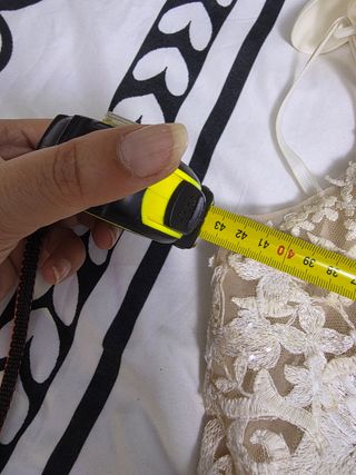 Vestido de Novia Beige/Blanco