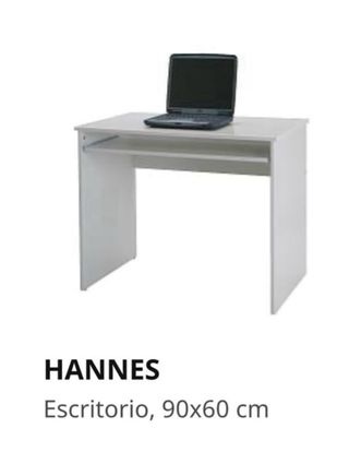 Escritorio blanco con bandeja extraíble